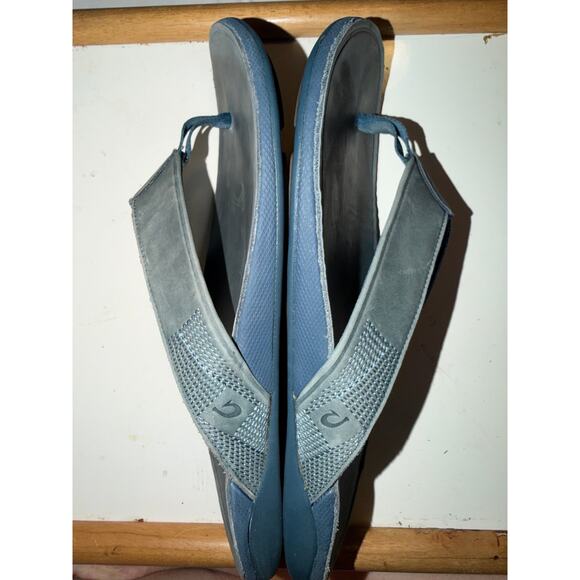 OluKai Tuahine Lagoon Leather Sandals Mens 11 main image 5